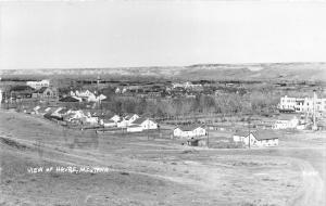 Havre Montana~Bird's Eye View Overlooking Town~Hills Distance~Cecil Nixon RPPC