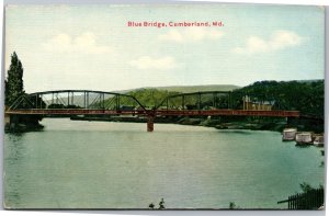 Postcard MD Cumberland  Blue Bridge