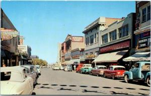 NOGALES, AZ Arizona   Street Scene  Signs Lots of COOL 50s CARS Postcard