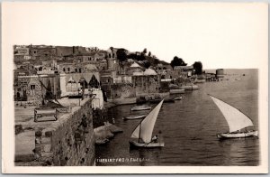 Tiberias From The Lake Sea of Galilee Israel Buildings and Ships Postcard