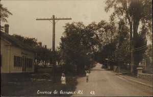 Glendale Rhode Island RI Church St. Burrillville c1910 Real Photo Postcard