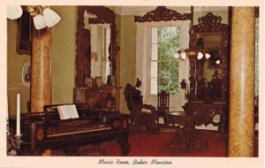 Music Room or Twin Parlor in Baker Mansion Museum Altoona, PA Postcard