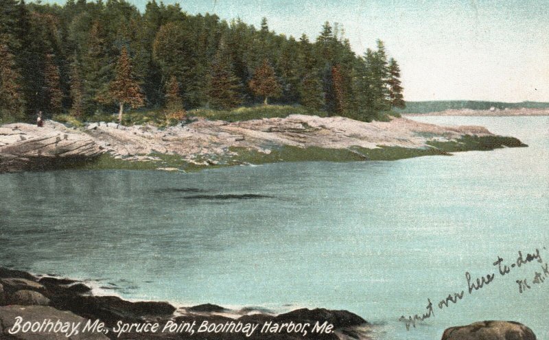 Vintage Postcard 1906 Spruce Point Boothbay Harbor Boothbay Maine H. C. Leighton