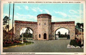 Tarragona Tower Entrance to Daytona Highlands Daytona Beach FL Postcard PC164