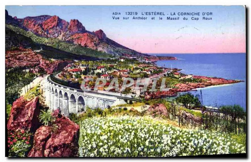 Postcard Old Esterel Corniche d'Or View Antheor Cap Roux and Massif