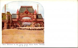 Vintage Illinois Postcard - Chicago - Union Stock Yards