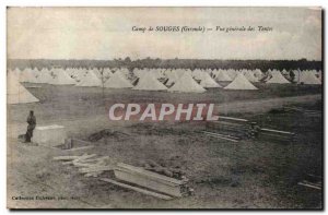 Military Camp Souges Old Postcard tents General view