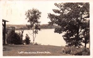 ALPENA MICHIGAN LOST LAKE WOODS~REAL PHOTO POSTCARD 1941