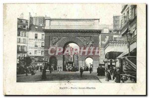 Old Postcard Paris Porte Saint-Martin