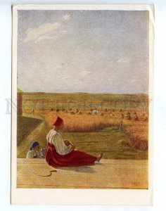 218012 RUSSIA Venetsianov at harvest old postcard