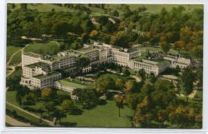 Greenbrier Hotel Panorama White Sulphur Springs WV hand colored postcard