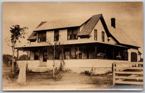 Postcard RPPC c1910s North America Unidentified Location View of House Maine