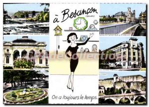 Modern Postcard Besancon Les Bains is always time