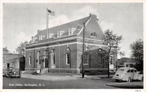 BURLINGTON NEW JERSEY POST OFFICE CURTEICH PHOTO-FINISH POSTCARD 1940s