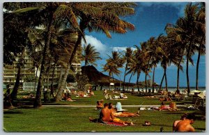Waikiki Hawaii 1960s Postcard Fort DeRussy