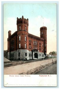 1905 Rhode Island State Armory, Pawtucket Rhode Island, RI Postcard 