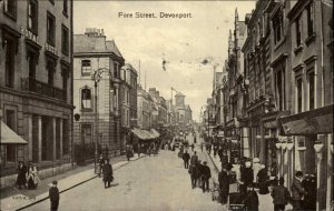 Devenport England UK Busy Fore Street Scene c1910 Vintage Postcard