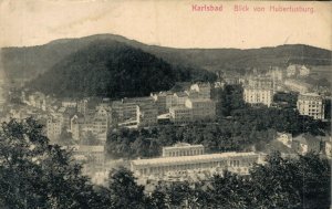 Czech Republic Karlovy Vary Karlsbad Blick von Hubertusburg Postcard 08.11