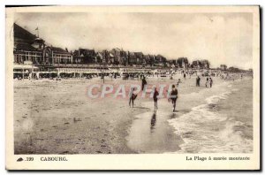 Old Postcard Cabourg La Plage rising tide