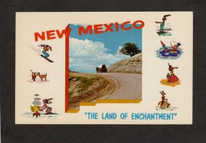 NM New Mexico Land of Enchantment Covered Wagon Postcard