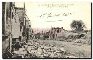 Old Postcard Balaille De La Marne La Grande Rue Brabant Brabant Army