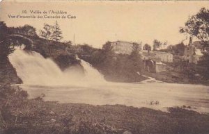 Belgium Coo Vallee de l'Ambleve Vue d'ensemble des Cascades de Coo