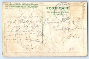 1910 A Flowers Greeting Brecksville Ohio OH Embossed DPO (1879-1960) Postcard