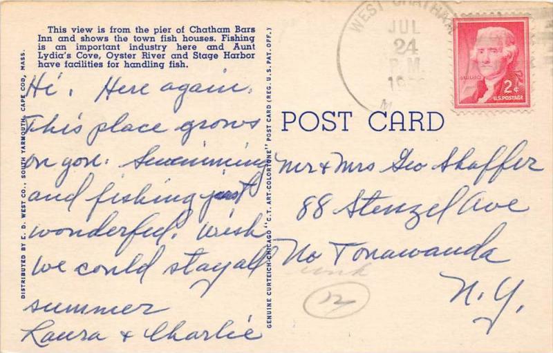 Massachusetts , Chatham,  Aunt Lydia's Cover,