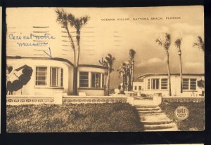 Daytona Beach, Florida/FL Postcard, Oceana Villas, Quality Courts,1951!