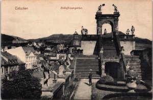 Czech Republic Decin Tetschen Schglossrosengarten Děčín Postcard C062