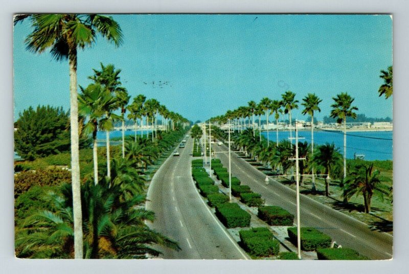 Clearwater Beach FL-Florida Memorial Causeway Vintage Chrome Postcard