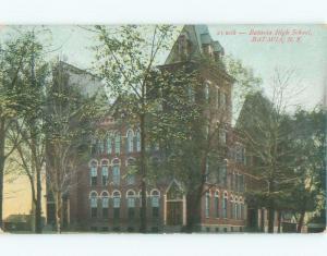 Divided-Back HIGH SCHOOL SCENE Batavia New York NY E2411