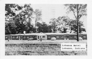 Lebanon Indiana Lebanon Motel Real Photo Vintage Postcard AA64479