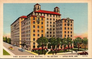 Linen Postcard The Albert Pike Hotel in Little Rock, Arkansas~139996