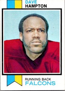 1973 Topps Football Card Dave Hampton Atlanta Falcons sk2518