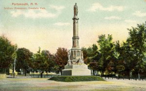 NH - Portsmouth. Goodwin Park Soldiers' Monument