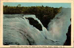 Kakabeka Falls Twin Cities Port Arthur Fort William Ontario Canada WB Postcard 