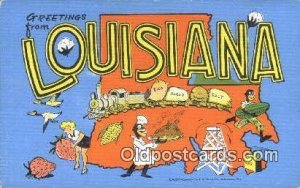 Louisiana, USA Large Letter Town Unused 