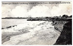 Seabright Beach View Toward Santa Cruz Seabright CA Edward H Mitchell Postcard