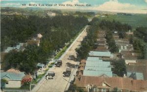 c1918 Postcard; Birdseye View of Villa City, Venice CA Residences