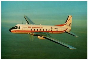 Air Madagascar HS 748 2B Airplane Postcard