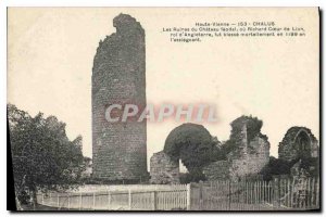 Old Postcard Haute Vienne Chalus The ruins of the feudal Chateau
