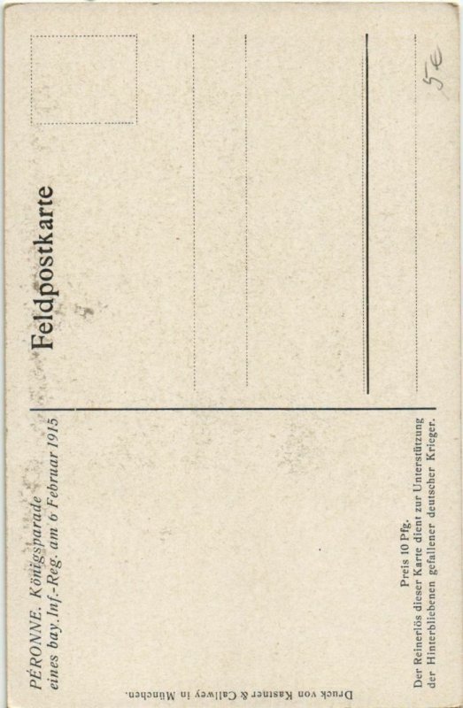 CPA guerre PÉRONNE Königsparade (758281)