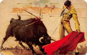 Natural de Velazquez, Natural Pass Tarjeta Postal Bullfighting 1963 