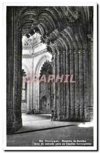 Old Postcard Portugal Mosteiro da Batalha Arco de Entrada Para have Capelas i...