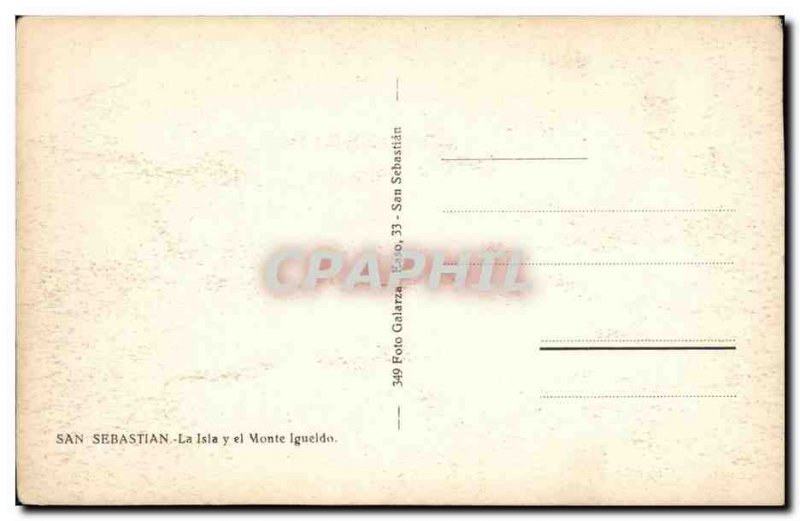 Postcard Old San Sebastian The Ista el Monte Igueldo