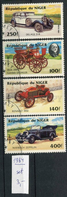 266030 NIGER 1984 year used stamps set CARS