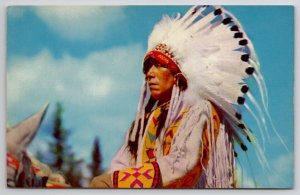North American Indian Chief Yellow-face Postcard N23