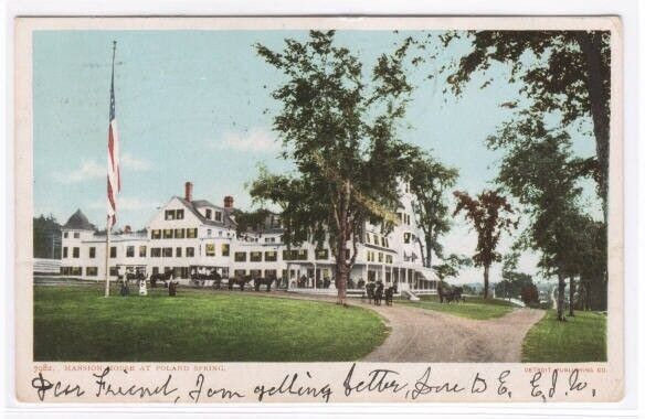 Mansion House Poland Spring Maine 1910 postcard