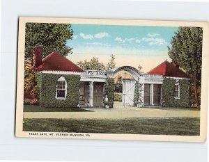 Postcard Texas Gate Mt. Vernon Mansion Mount Vernon Virginia USA